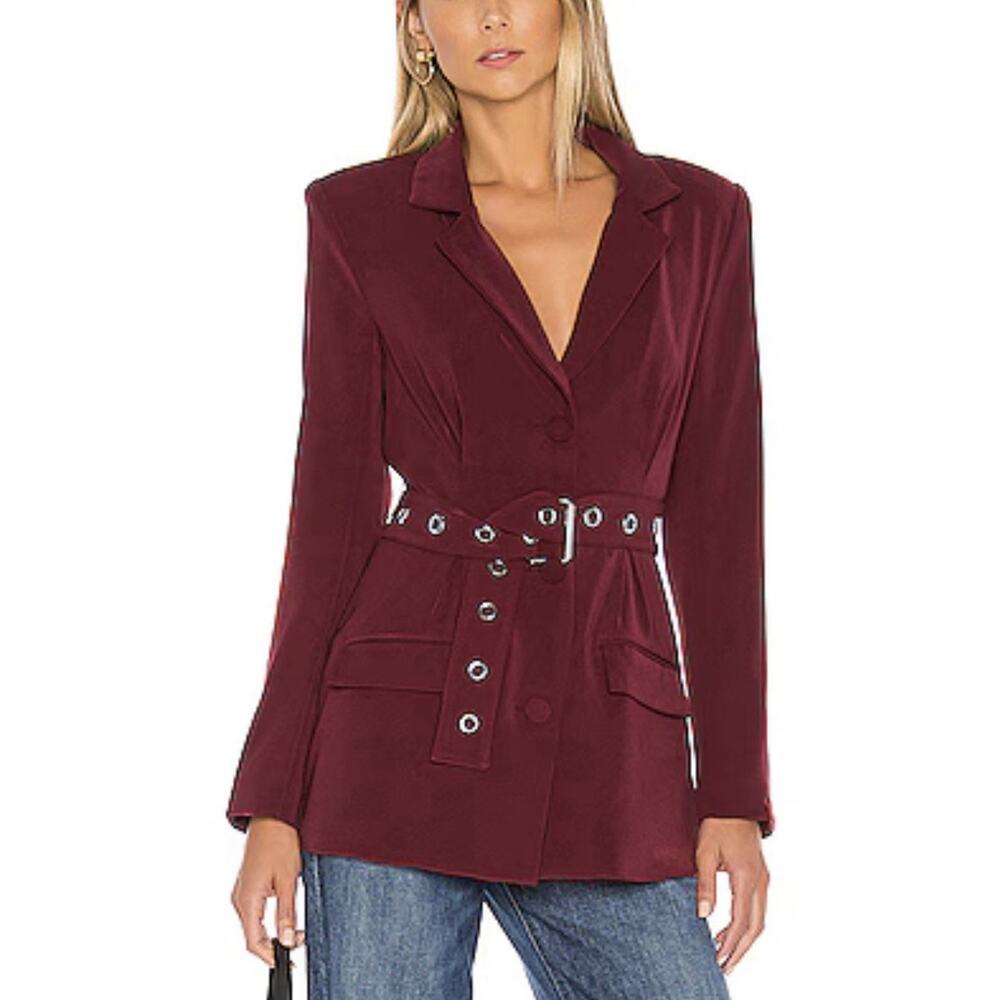 Lovers And Friends Women’s Wade Blazer In Wine Red Size XS - Picture 7 of 7
